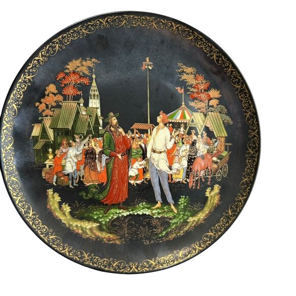 1989 Bradford Exchange Russian Legends The Priest and His Servant Balda Plate - Picture 1 of 5